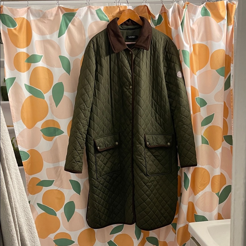 Tommy Hilfiger Olive Quilted Utility Jacket